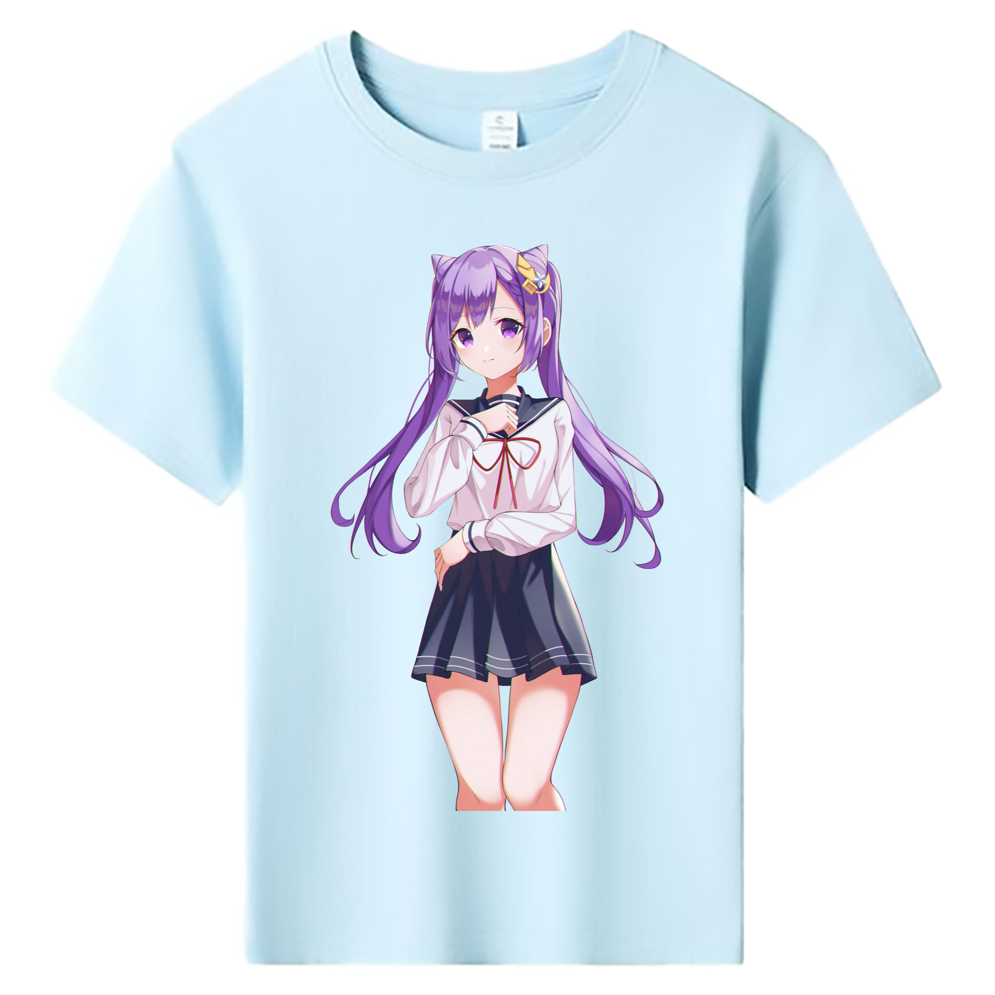 げんし神 刻晴 こくせい genshin Kokusei 綿100％キッズTシャツ（フロントプリント）